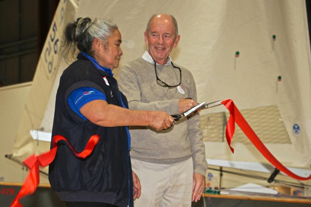 Sally with Tom Schnackenberg - North Sails NZ Loft opening - July 15, 2016 © Richard Gladwell www.photosport.co.nz